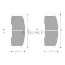 0 986 AB1 470 BOSCH Комплект тормозных колодок, дисковый тормоз