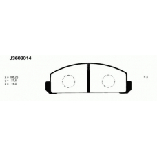 J3603014 NIPPARTS Комплект тормозных колодок, дисковый тормоз