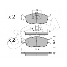 822-274-3 CIFAM Комплект тормозных колодок, дисковый тормоз