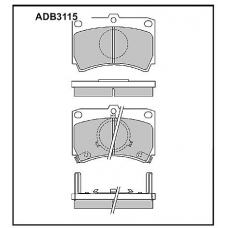 ADB3115 Allied Nippon Тормозные колодки