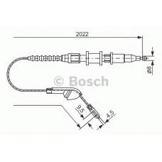 1 987 477 143 BOSCH Трос, стояночная тормозная система