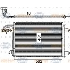 8FC 351 301-044 HELLA Конденсатор, кондиционер