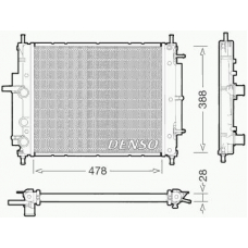 DRM09032 DENSO Радиатор, охлаждение двигателя