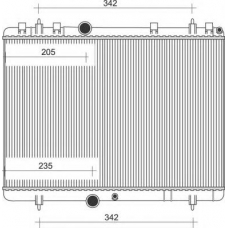 350213880000 MAGNETI MARELLI Радиатор, охлаждение двигателя