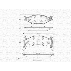 363702160770 MAGNETI MARELLI Комплект тормозных колодок, дисковый тормоз