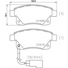 N-195 COBREQ Комплект тормозных колодок, дисковый тормоз