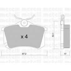 22-0100-5 METELLI Комплект тормозных колодок, дисковый тормоз