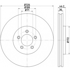 8DD 355 115-111 HELLA PAGID Тормозной диск