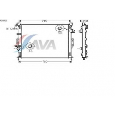 FD2421 AVA Радиатор, охлаждение двигателя