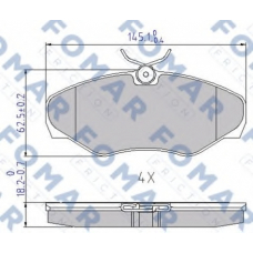 FO 692681 FOMAR ROULUNDS Комплект тормозных колодок, дисковый тормоз