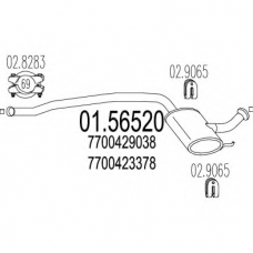 01.56520 MTS Средний глушитель выхлопных газов
