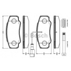 0 986 TB3 053 BOSCH Комплект тормозных колодок, дисковый тормоз