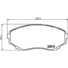 8DB 355 009-641 HELLA PAGID Комплект тормозных колодок, дисковый тормоз