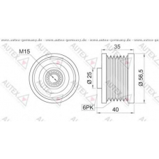 654291 AUTEX Механизм свободного хода генератора