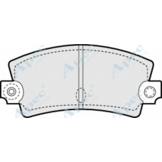 PAD284 APEC Комплект тормозных колодок, дисковый тормоз