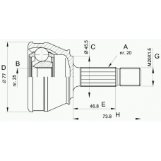 CVJ5031.10 OPEN PARTS Шарнирный комплект, приводной вал