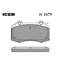 181679 ICER Комплект тормозных колодок, дисковый тормоз
