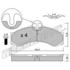 271.0 TRUSTING Комплект тормозных колодок, дисковый тормоз