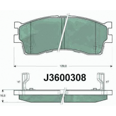 J3600308 NIPPARTS Комплект тормозных колодок, дисковый тормоз