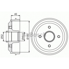 0 986 477 155 BOSCH Тормозной барабан