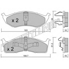 365.1 TRUSTING Комплект тормозных колодок, дисковый тормоз