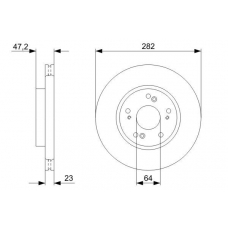 0 986 479 364 BOSCH Тормозной диск