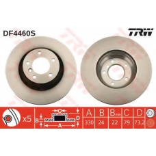 DF4460S TRW Тормозной диск