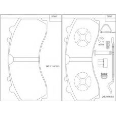 KD7817 ASIMCO Комплект тормозных колодок, дисковый тормоз
