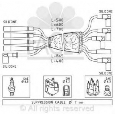 4.8496 FACET Ккомплект проводов зажигания
