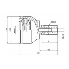 AW1510105 AYWIPARTS Шарнирный комплект, приводной вал