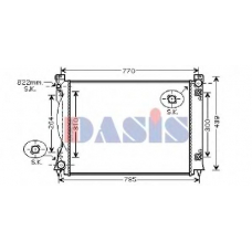 480053N AKS DASIS Радиатор, охлаждение двигателя