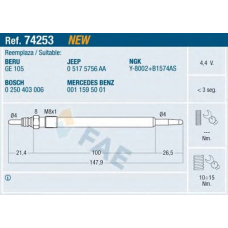 74253 FAE Свеча накаливания