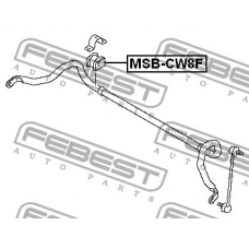 MSB-CW8F FEBEST Опора, стабилизатор