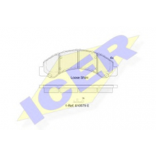 152146 ICER Комплект тормозных колодок, дисковый тормоз