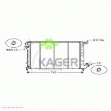 31-1804 KAGER Радиатор, охлаждение двигателя