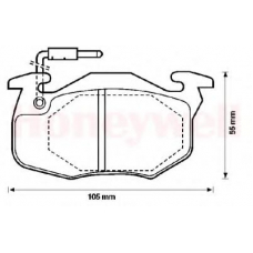 571332B BENDIX Комплект тормозных колодок, дисковый тормоз