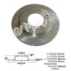 IBT-1584 IPS Parts Тормозной диск