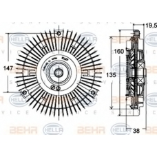 8MV 376 758-431 HELLA Сцепление, вентилятор радиатора