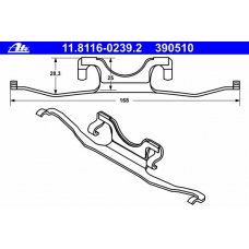 11.8116-0239.2 ATE Пружина, тормозной суппорт