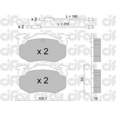 822-036-0 CIFAM Комплект тормозных колодок, дисковый тормоз