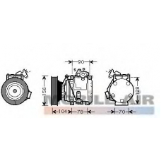 5300K439 VAN WEZEL Компрессор, кондиционер