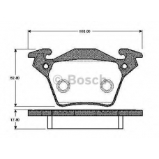 0 986 TB2 354 BOSCH Комплект тормозных колодок, дисковый тормоз