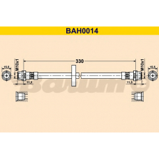 BAH0014 BARUM Тормозной шланг