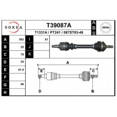 T39087A EAI Приводной вал