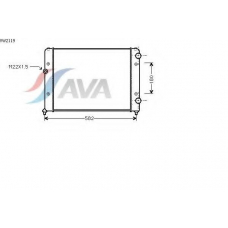 VW2119 AVA Радиатор, охлаждение двигателя