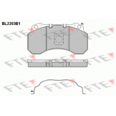 BL2203B1 FTE Комплект тормозных колодок, дисковый тормоз