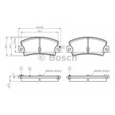 0 986 TB2 478 BOSCH Комплект тормозных колодок, дисковый тормоз