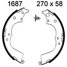 01687 BSF Комплект тормозных колодок