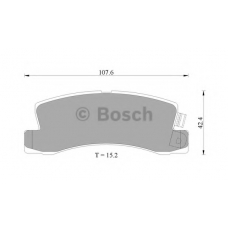 0 986 AB4 433 BOSCH Комплект тормозных колодок, дисковый тормоз