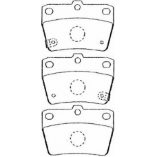 A2N031 AISIN Комплект тормозных колодок, дисковый тормоз